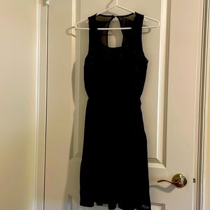 Black embellished neckline dress